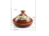 Tajine traditionnel marocain fait à la main 	 Céramique, matériau en pierre