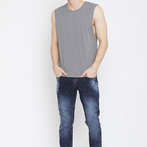 Men's Muscle Sleeveless T-Shirt Basic100%Cotton Summer <b>Tank</b> <b>Top</b> Shirts Print Custom Logo High Quality O neck Slim Fit Shirt - Product Image 6