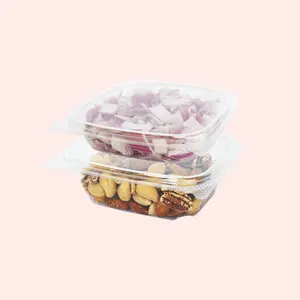 Descartável rPET plástico 8 oz salada frutas plástico caixa comida recipientes