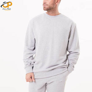 Survêtement à col rond 95% coton pour hommes Combinaison de course surdimensionnée à manches longues avec logo imprimé Ensemble de pièces de remorquage en polaire d'hiver - Product Image 3