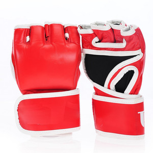 Design Your Own Logo Half Finger MMA Gloves custom high quality leather MMA boxing Gloves - Product Image 1