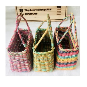 กระเป๋าหวายชายหาดแฮนด์เมดวันหยุดฤดูร้อนผู้หญิงกระเป๋าถือหวาย - Product Image 3