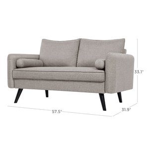 Vasagle-muebles de sala de estar para el hogar, tradicional, plegable, nórdico antiguo, de Tela Gris, sofá seccional - Product Image 5