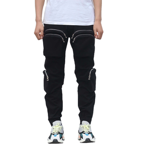 กางเกงคาร์โก้ของผู้ชาย,กางเกงคาร์โก้ซิปแบบกำหนดเองใส่สบายมีกระดุมติดไนลอน - Product Image 4