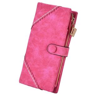 Ellena Stylish PU Genuine Leather RFID Clutch Wallet <b>Purse</b> for Women- Rose <b>Red</b> - Product Image 5