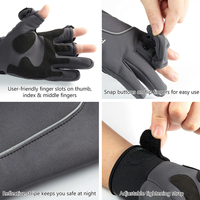 Guantes de Pesca Bass Dash Winter Pro, Aislantes, de Alta Calidad, Resistentes al Agua, para Pesca Nocturna en Clima Frío