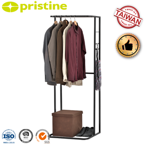 ราวแขวนเสื้อผ้า MDF สำหรับห้องนอน ชั้นวางเสื้อผ้าคุณภาพดี ทำจากโลหะ สำหรับเฟอร์นิเจอร์ห้องนั่งเล่น ที่เก็บเสื้อผ้า ทำจากเหล็ก ทันสมัย ผลิตในไต้หวัน สำหรับใช้ในบ้าน - Product Image 5