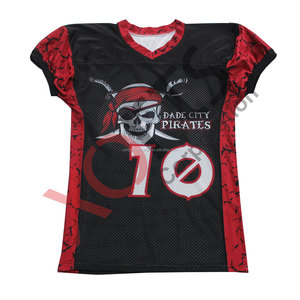 High Quality <b>White</b> Black Striped Polyester Sublimation Team Wear American Football Uniform Sets Short Sleeves Plus Size - Product Image 2