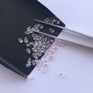 4mm 5mm Naturel Rose Quartz Pierre Poire Coupe Pierres Précieuses Lâches Du Fabricant En Ligne Semi Précieux Pour La Fabrication De Bijoux Collier - Product Image 1