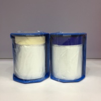 Films de masquage souples translucides de 55 cm avec distributeur, emballage en rouleau moulé par soufflage pour la peinture