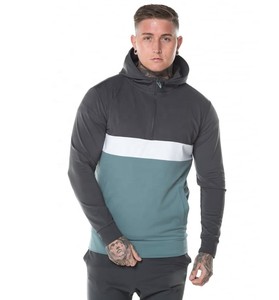 Men's Quarter Zip Pullover Hooded Tracksuit Men's Half Zip Hood Sweatsuit - Product Image 4