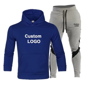 Sudadera lisa con capucha para hombre, ropa deportiva de marca privada, con bolsillo de canguro, traje de chándal de Color sólido con capucha en blanco - Product Image 1