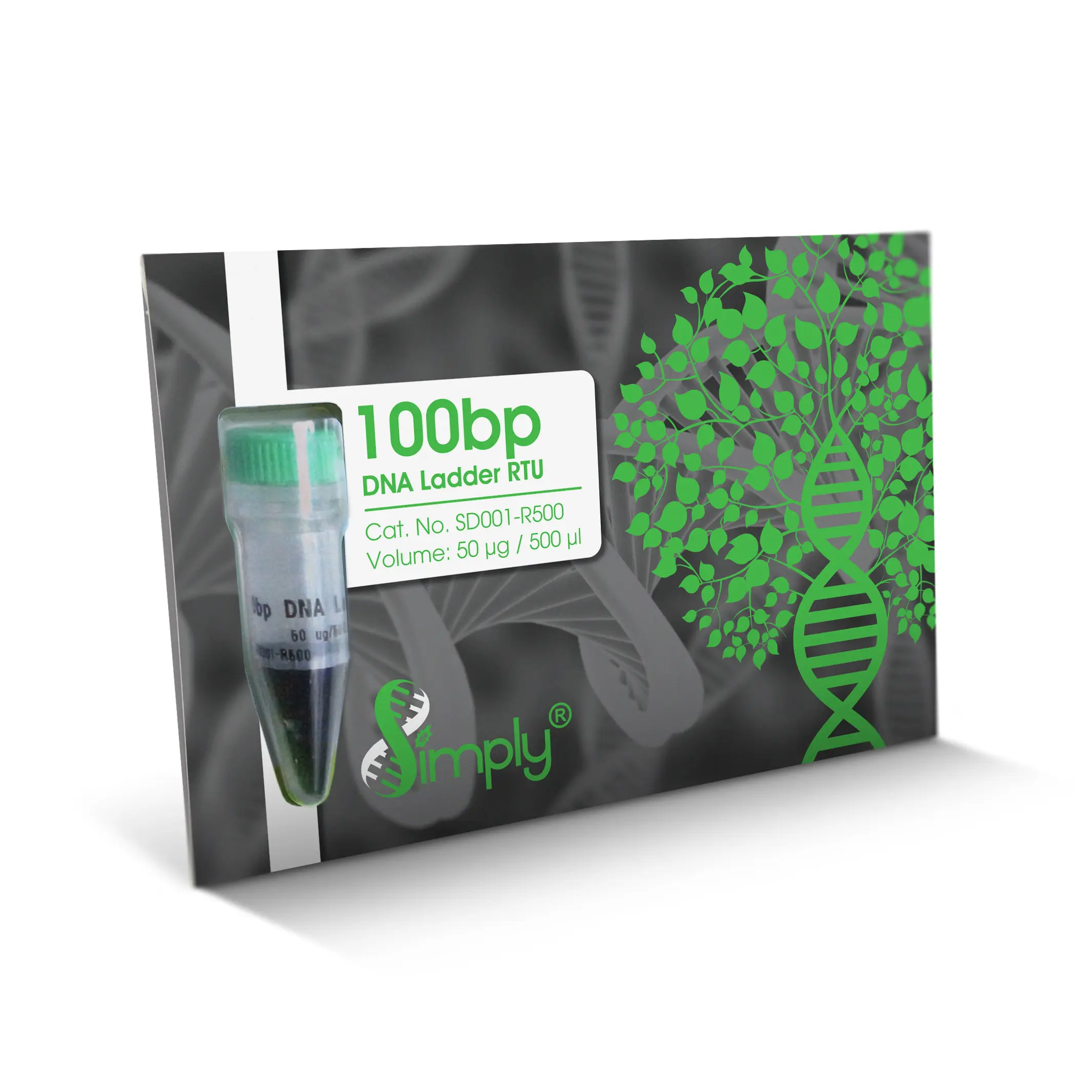 DNA işaretleyici Ladder_100bp_100-1.5K bp, kullanıma hazır (toplu, OEM mevcut), 500uL/paket, DNA seri boyutlandırma standart