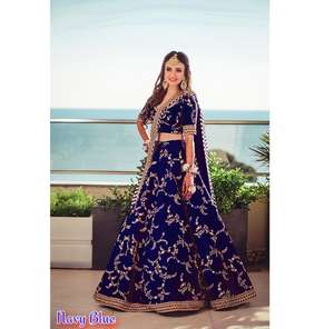 Fantaisie georgette séquence travail lehenga choli avec dupatta vêtements de fête prix de gros vêtement ethnique surat fabrication - Product Image 1