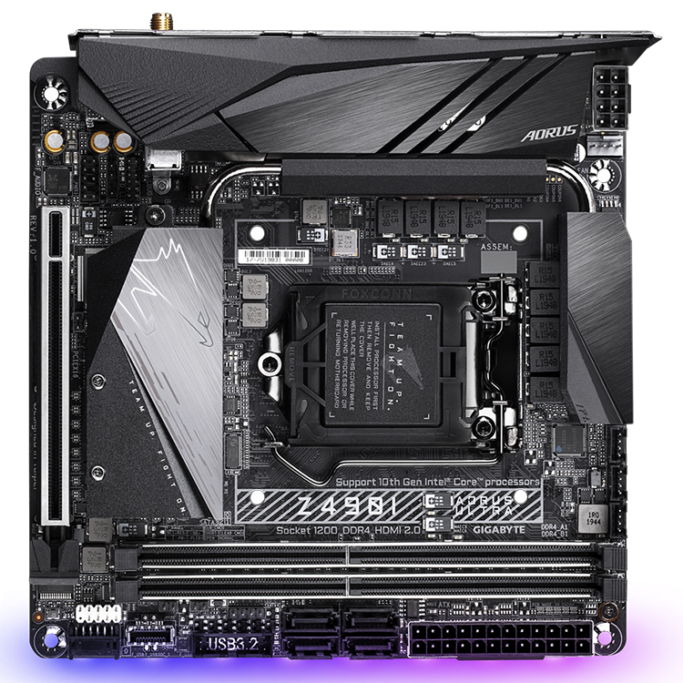 美品GIGABYTE GA-C1007UN-D Mini-ITXマザーボード GIGABYTE、Ivy Bridge版省電力Celeronを搭載したMini-ITXマザーボード