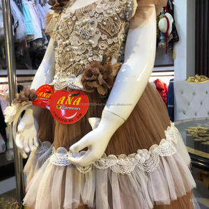 Vestido floral con volantes con diadema en varios colores Ropa de Fiesta de Primavera Diseño elegante para niñas - Product Image 5