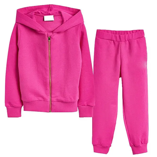 Hochwertige Trainings anzüge für Kinder in rosa Farbe mit Reiß verschluss Hoodies Casual Wear Trainings anzüge