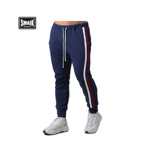 Pantalones Deportivos de Felpa para Hombre, Diseño de Primera Calidad, 100% Algodón, Estilo Vintage, Cierre con Cordón, Franja Lateral Bordada, Otoño, Deportes, OEM - Product Image 2