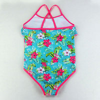 Maillot de bain une pièce pour filles, style string, anti-UV, respirant, rose à carreaux, 100% polyester, vêtements de plage