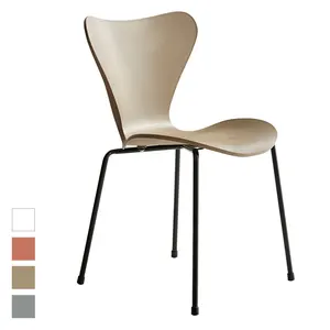 Дизайнерский Штабелируемый черный скандинавский недорогой домашний стул, металлический пластиковый современный обеденный стул для ресторана