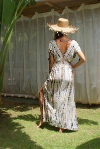 Pantalon ample à manches courtes avec col en v avant et arrière pour femmes, vêtement confortable et confortable, tenue décontractée, belle longueur, - Product Image 3