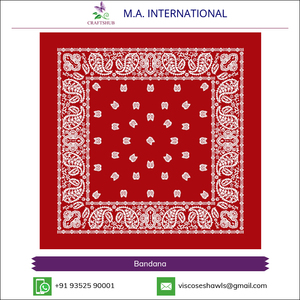 Bandana en tissu de coton pur de qualité supérieure, léger, motif floral, pour usage extérieur, adapté aux quatre saisons, respectueux de la peau - Product Image 4