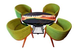 Personalización directa del fabricante disponible-Mesa de centro de resina epoxi Muebles de sala de estar directos de resina de madera hechos a mano - Product Image 2