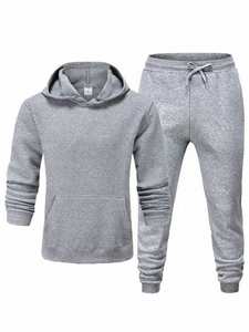 Ensemble sweat-shirt et jogging décontractés surdimensionnés personnalisés unisexe Survêtement d'hiver - Product Image 4