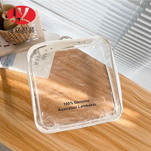 Transparent thread custom transparent PVC plastic bag for clear pvc bag with zipper