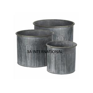 Ensemble de jardinière de jardin pour hôtel et restaurant à la maison avec deux poignées et jardinière en métal galvanisé supplémentaire pour la décoration intérieure et le jardin - Product Image 2