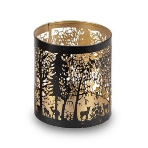 Bougeoirs personnalisés en métal sculpté à la main avec forme ronde, 10 pièces - Product Image 3