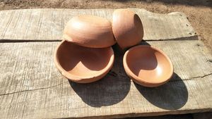 Bols/assiettes et poêles carrés en argile 1000 ml, naturel, pour service et cuisson avec finition brillante et lisse et faite indienne - Product Image 2