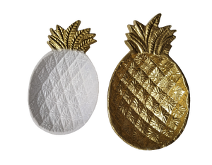 Elegant Set of 2 Metal Pineapple Trays Elegant Metal Crafts - Product Image 1