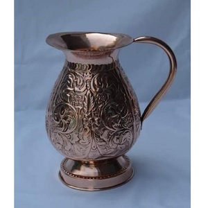 Jarra de agua martillada de cobre puro de alta calidad, teteras y teteras únicas para el hogar y el restaurante - Product Image 6