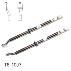 ประเภทชิปบัดกรีเตารีด T8-1007รุ่น RoHS ตามมาตรฐาน T8ชุดร้อนแหนบเปลี่ยนเคล็ดลับสีเงิน