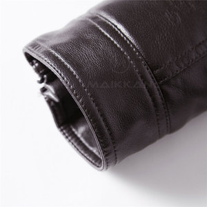 แฟชั่นการออกแบบใหม่แจ็คเก็ตหนังโลโก้ที่กำหนดเองหนังแท้แฟชั่นแจ็คเก็ตสำหรับบุรุษ - Product Image 5