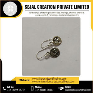 ต่างหูสตั๊ดสีเงินของชนเผ่าทรงกลมสวยงาม925สเตอร์ลิงได้รับแรงบันดาลใจจากรูปทรงดวงจันทร์ผู้ขายอินเดียสำหรับงานแต่งงาน - Product Image 6