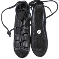 Nouvelles Ghillies de danse professionnelles irlandaises à lacets 2026, talon plat, en cuir véritable, avec logo personnalisé pour femme