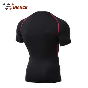 ขายส่งราคาถูกที่กำหนดเองการบีบอัดเสื้อยืดว่างเปล่ายามผื่น - Product Image 6