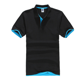 เสื้อโปโลผู้ชายเสื้อโปโลผ้าคอตตอน100เปอร์เซ็นต์เสื้อโปโลผ้าคอตตอนลายเรียบสำหรับกอล์ฟ - Product Image 3