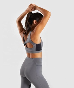 Sujetador deportivo de entrenamiento sin costuras de alto soporte con etiqueta privada personalizada, ropa deportiva Sexy para Yoga, conjunto de 2 piezas, características transpirables - Product Image 4