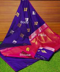 Banarasi soie Jacquard Saree avec chemisier femmes porter dames fête Festival tenue quotidienne doux coton soie Sari en gros bas prix ethnique - Product Image 5