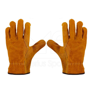 Guantes de seguridad de cuero de vaca para mujeres y hombres Protección de trabajo de jardinería a prueba de cortes - Product Image 1