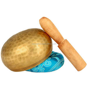 Bol chantant en laiton bâton et cushiontibétain bol chantant en laiton chakra ensemble bol chantant - Product Image 4