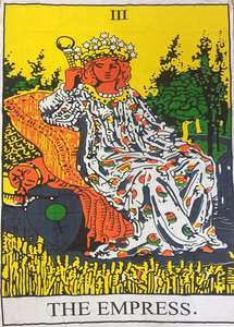 Affiche en coton l'impératrice petite tapisserie tenture murale carte de tarot magnifique nappe décor à la maison par les expéditeurs indiens - Product Image 3