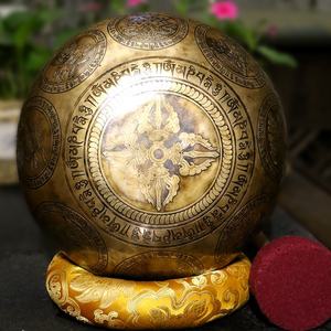 Cuenco para cantar de bronce sólido curativo de energía hecho a mano, cuenco para cantar relajante del Himalaya de siete Chakras para meditación y Yoga - Product Image 1