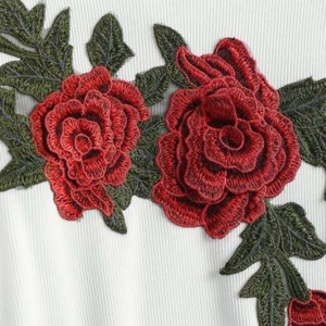 T-shirt manches longues pour filles, vêtements hip-hop ajusté et sexy, style occidental, tenue hip-hop, respirant, haut court avec appliques brodées, offre spéciale - Product Image 3