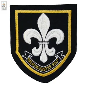 Parche metálico dorado, parches para exploradores, venta al por mayor, parches e insignias de Insignia, exploradores