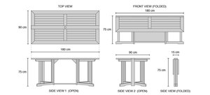 Teak Solid Wood Modern Outdoor Dining Set Durable <b>Garden</b> Furniture for Apartment Living Room & Park Use - Product Image 2
