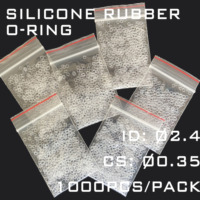 Lanjo Karet Silikon O-ring Seal ID 2.4mm CS 0.35mm Transparan 50 Shore a TW Model V2747 1000 Pcs/Pak